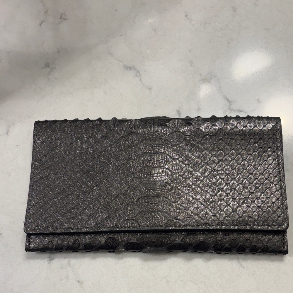 Black Python Satchel Wallet - image 1